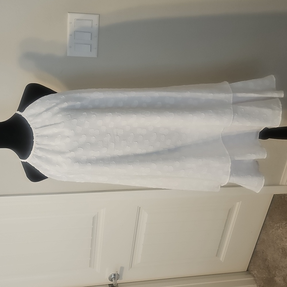 NWOT Ann Taylor White Sleeveless Halter Dress - Picture 2 of 3